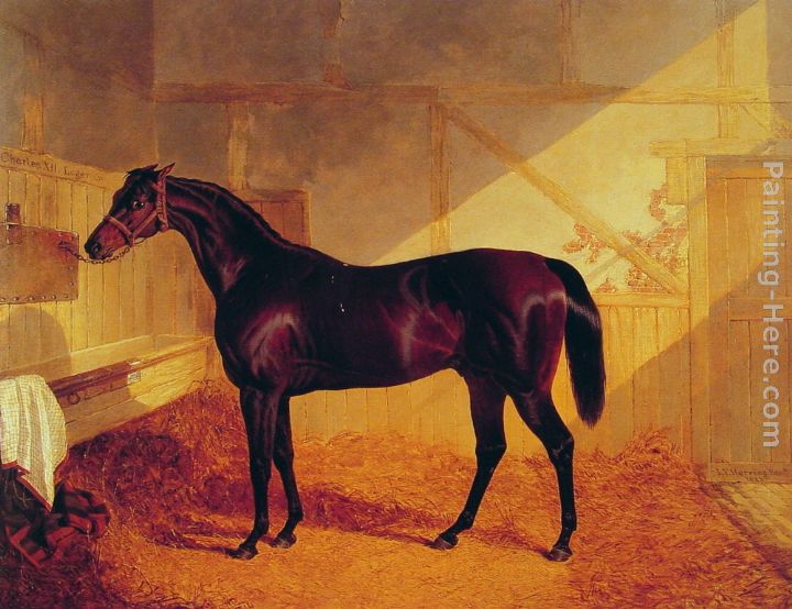 Mr Johnstone's Charles XII in a Stable painting - John Frederick Herring Snr Mr Johnstone's Charles XII in a Stable art painting